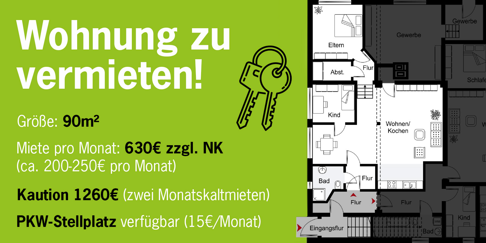 Grundriss einer Wohnung